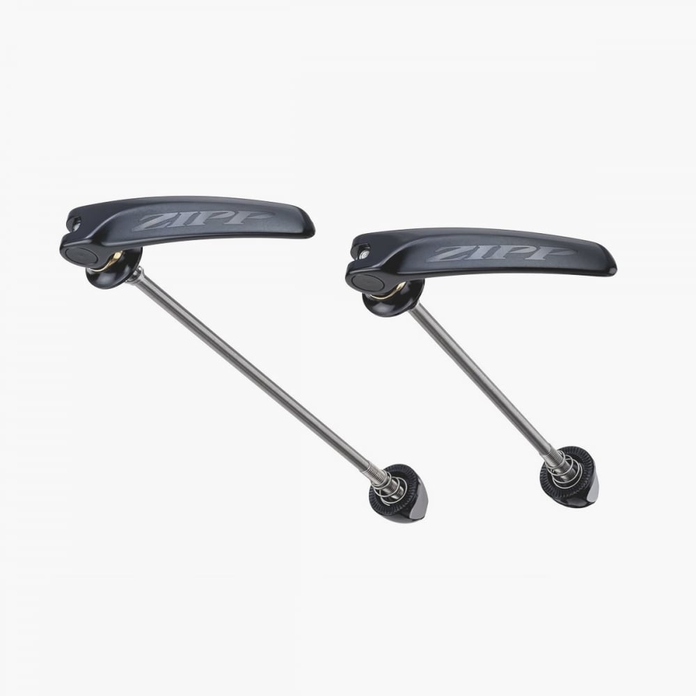 Zipp Tangente Qr-S Stainless Steel Black With Silver Logo 100Mm/130Mm Pair For Road Wheels