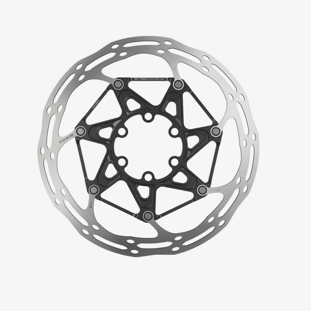 Sram Rotor Centerline 2 Piece Black (Includes Ti Rotor Bolts) Rounded Rotors