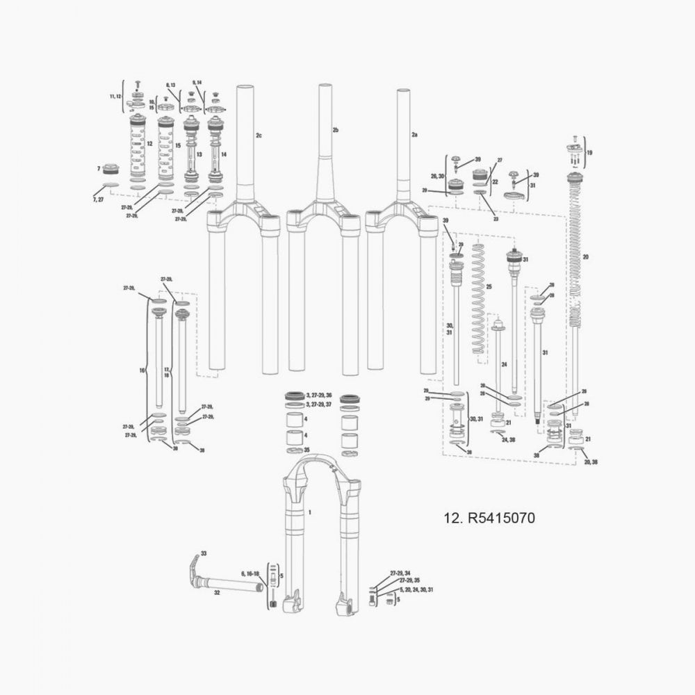 Rock Shox Spare Front Suspension Internals Right Compression Damper Remote (Motion Control Is) 2011 Lyrik 180 Rlr (Compatible With All Lyrik Models And Years) Spares & Accesories
