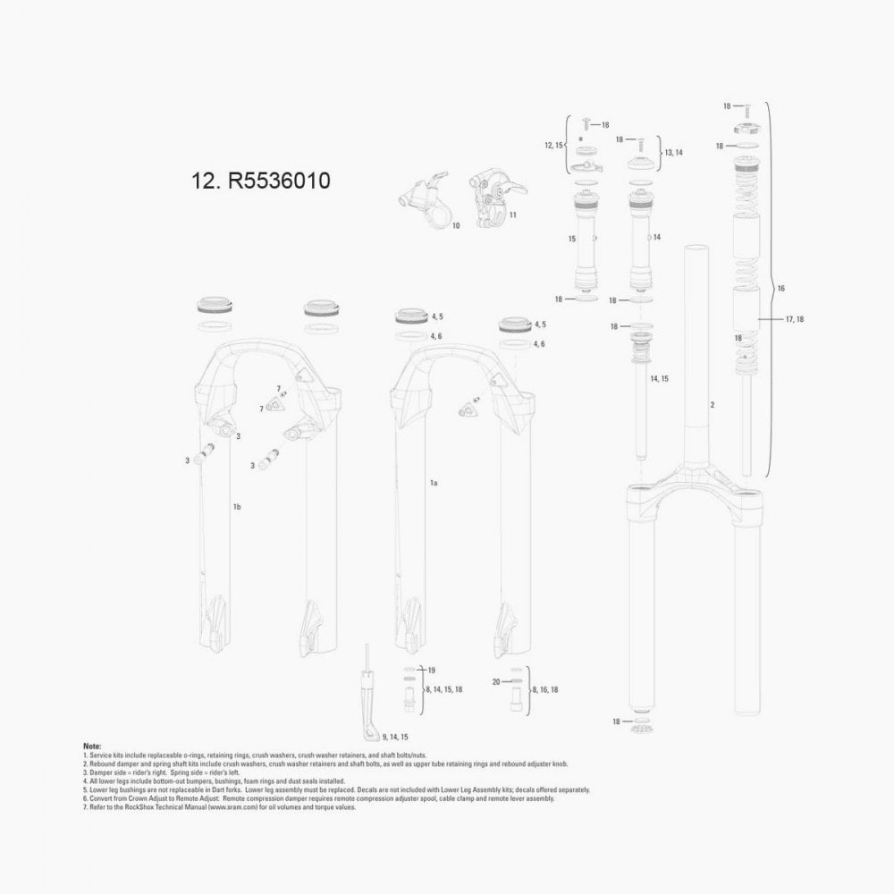 Rock Shox Spare Front Suspension Internals Right Remote Spool/Cable Clamp Kit Xc30 A1-A3 B1/30 Gold A1/30 Silver A1 Spares & Accesories