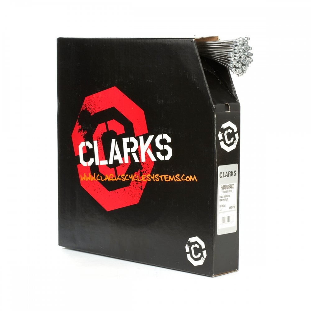 Clarks Road S/S Inner Brake Wire W1.5Mm X L2000Mm Pear Nipple Dispenser Box (100Pcs): Spares & Accessories