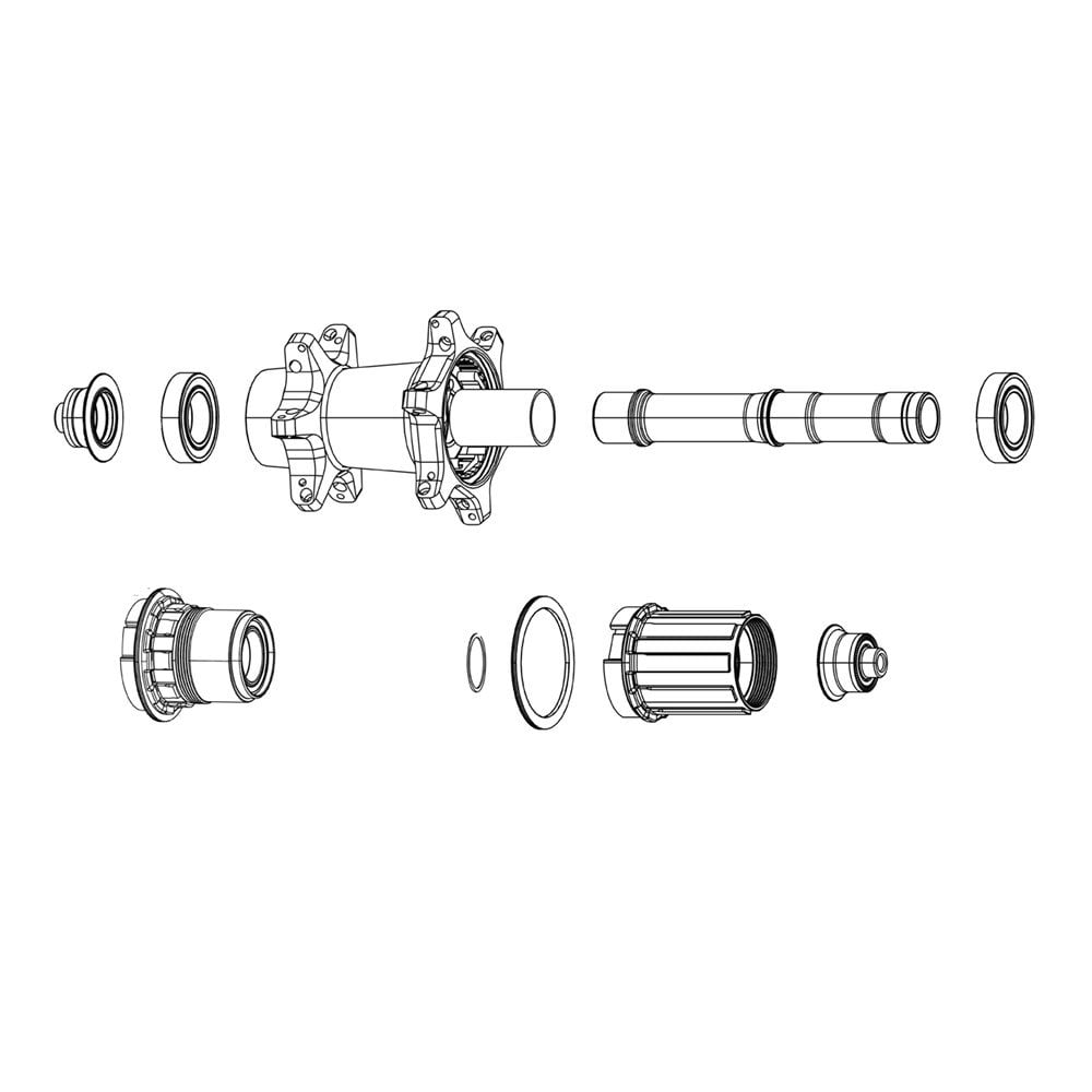 Sram 12X142 - Xdr And 11 Speed - Zr1 Hubs: 12X142 Wheel Axle End Cap Set Rear