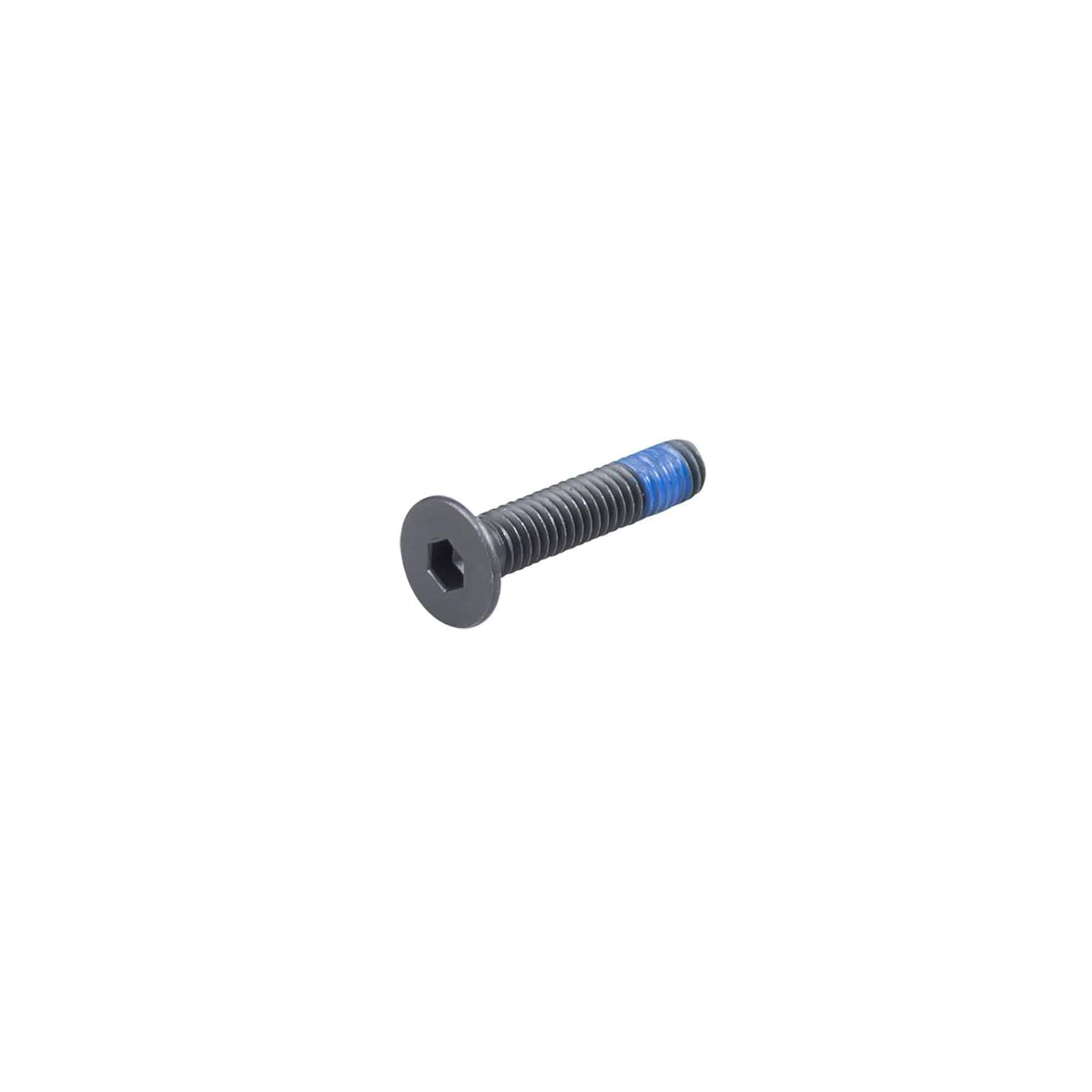 Trek flat head cable guide fastener for MTB bike frame spares, showing close-up of metal component on bike frame.