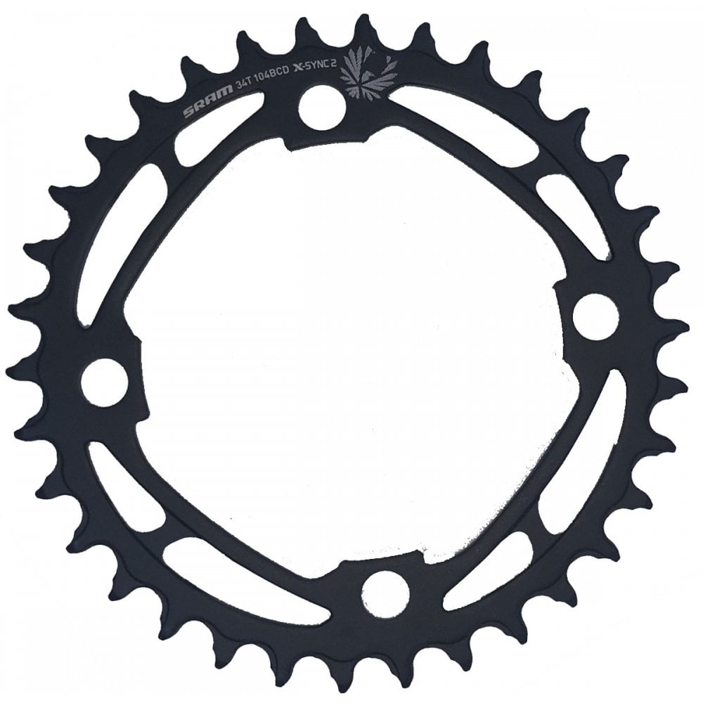 Sram Chain Ring X-Sync 2 34T 104 Bcd Steel Eagle Black Chain Ring