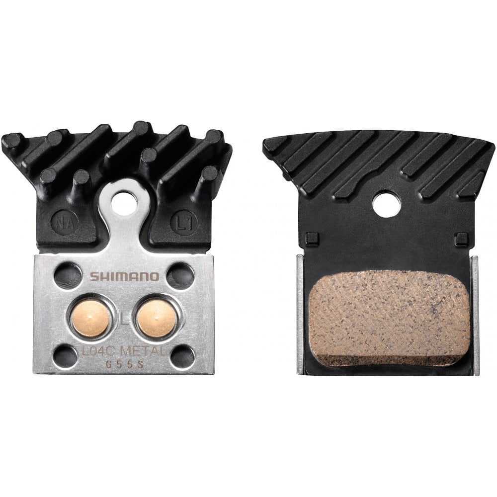 Shimano L04C Disc Brake Pads Alloy Backed With Cooling Fins Metal Sintered Disc Pads
