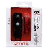 Cateye Light Sets - Ampp 100 / Viz 100 Bike Light Set