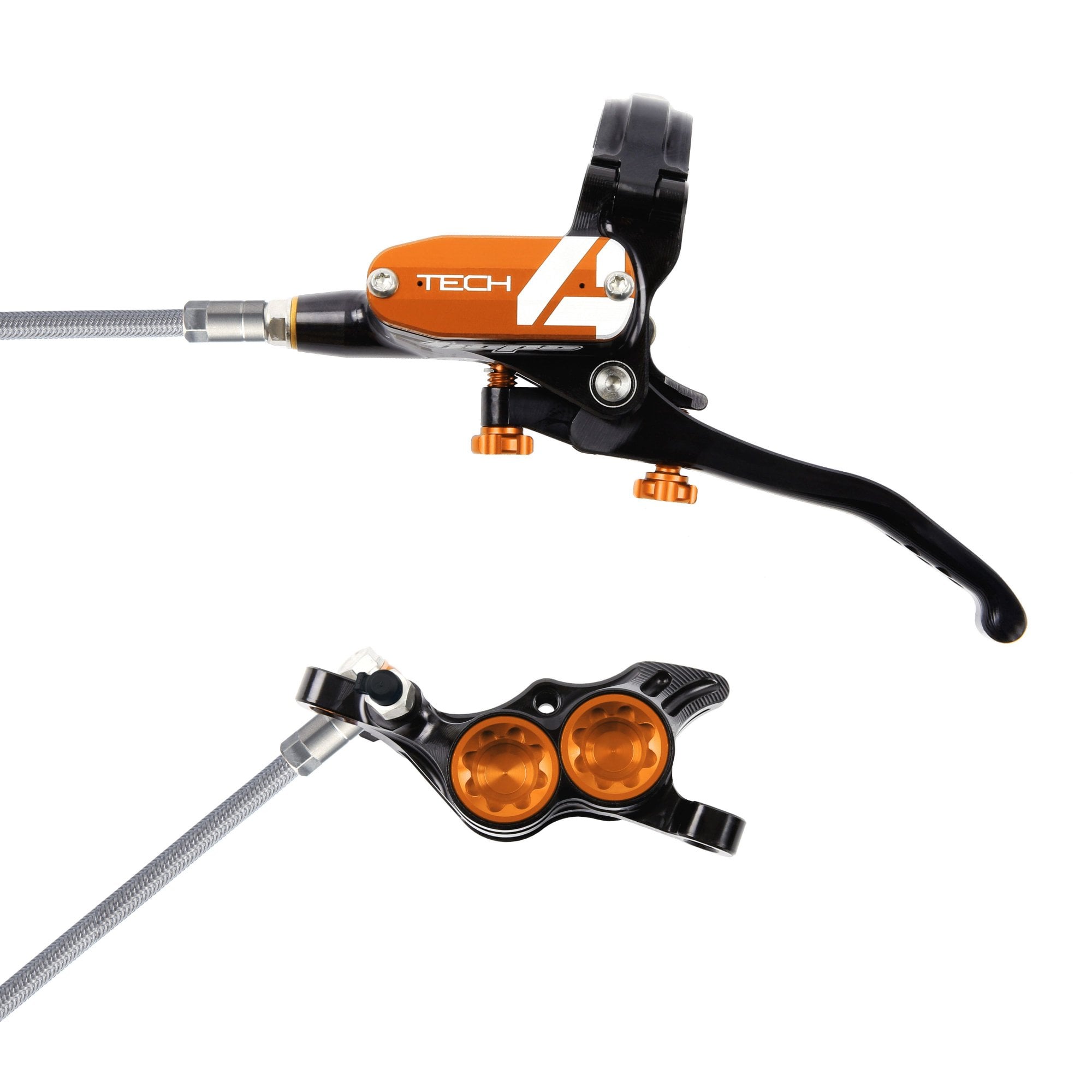 Hope Tech 4 E4 - No Rotor - Braided Brakes