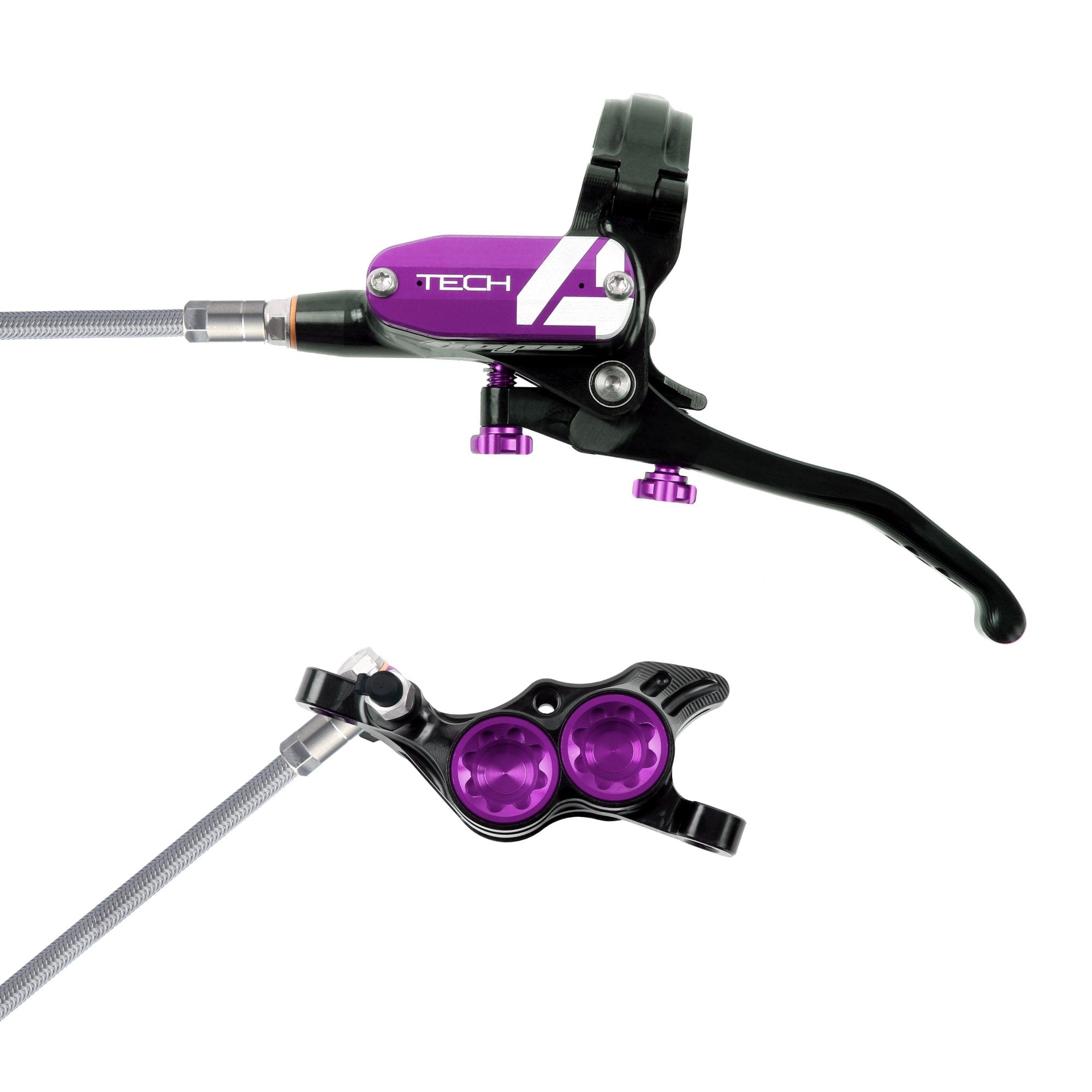 Hope Tech 4 E4 - No Rotor - Braided Brakes