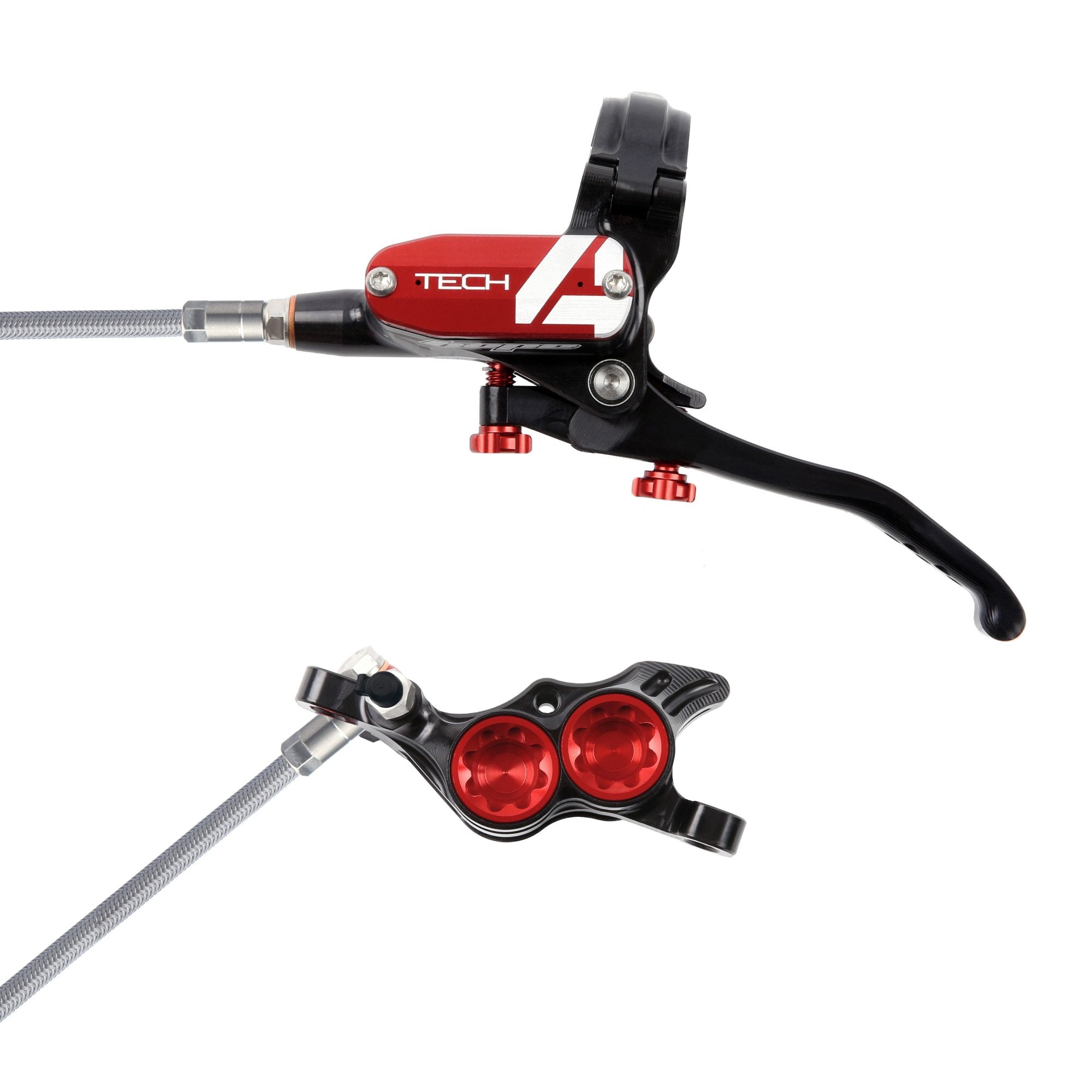 Hope Tech 4 E4 - No Rotor - Braided Brakes