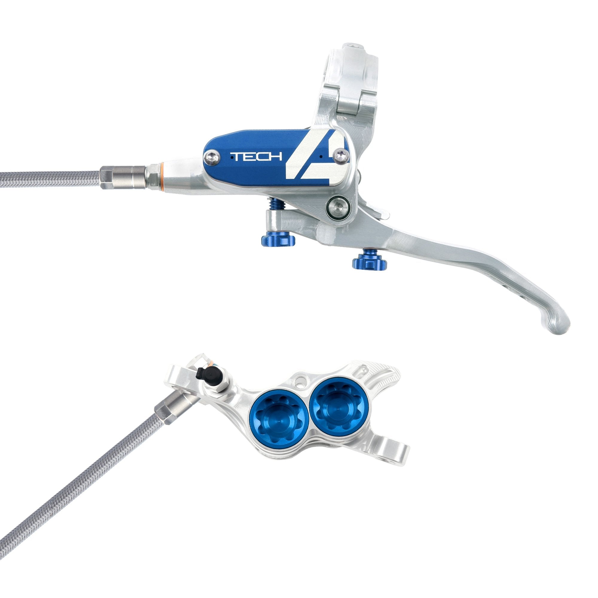 Hope Tech 4 E4 - No Rotor - Braided Brakes