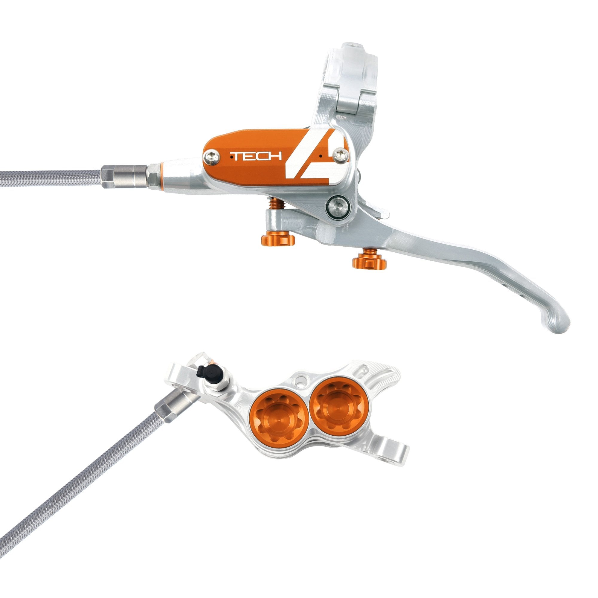 Hope Tech 4 E4 - No Rotor - Braided Brakes
