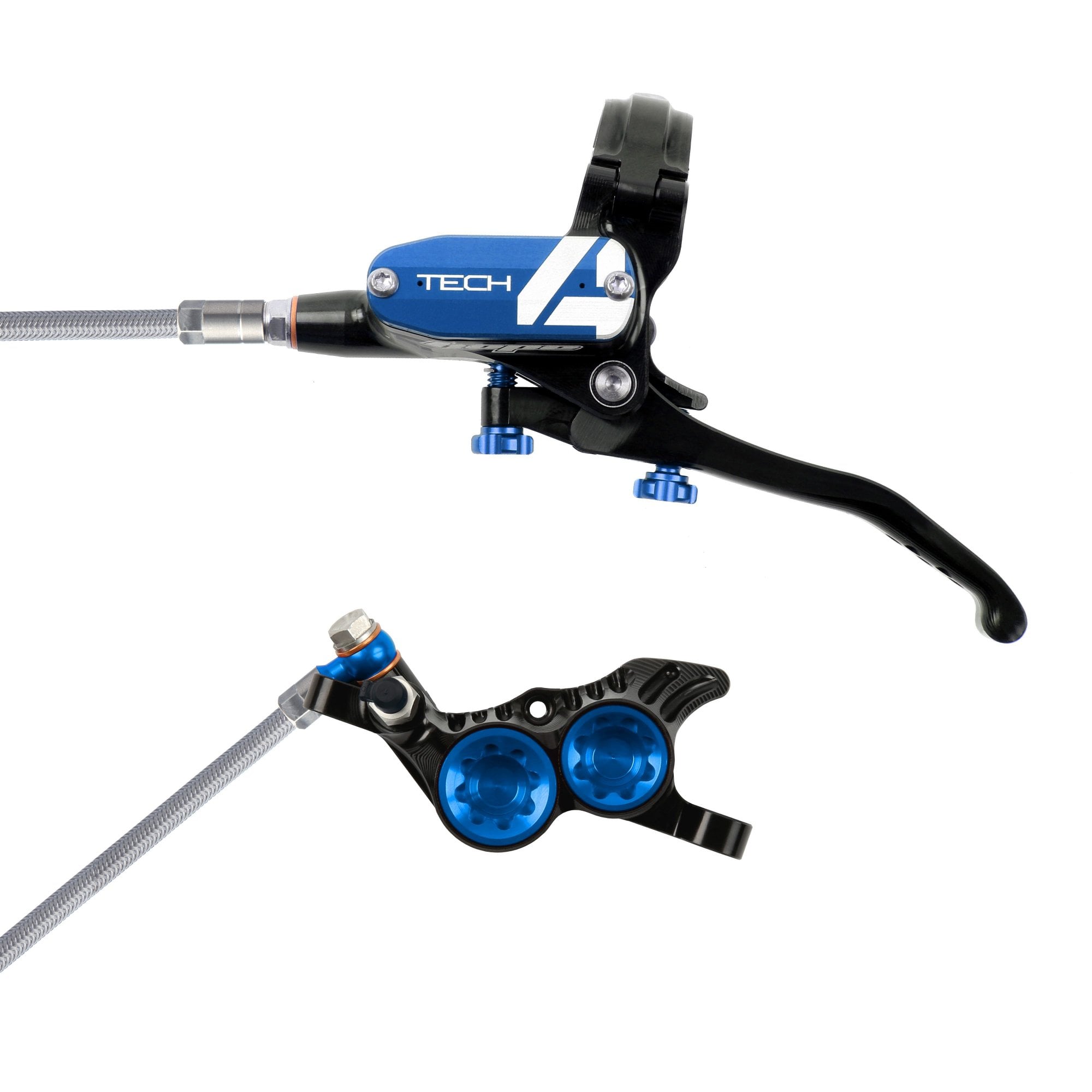 Hope Tech 4 V4 - No Rotor - Braided Brakes