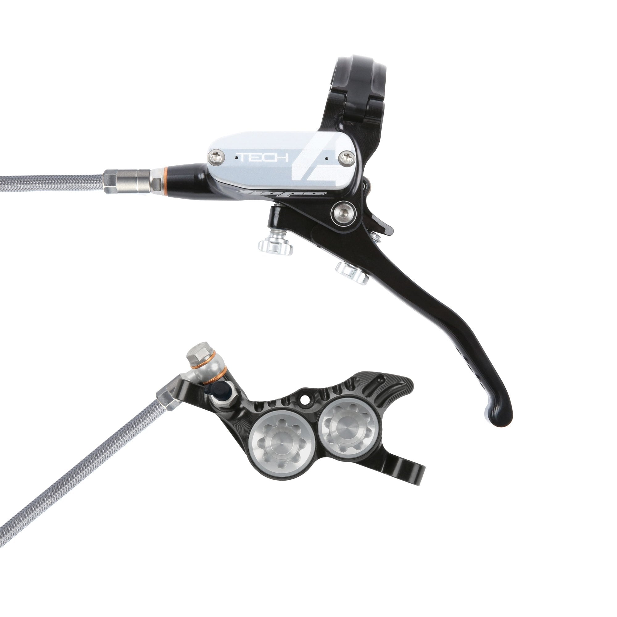 Hope Tech 4 V4 - No Rotor - Braided Brakes