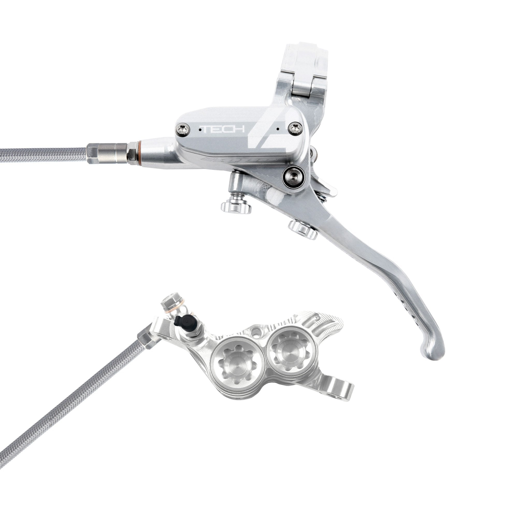 Hope Tech 4 V4 - No Rotor - Braided Brakes