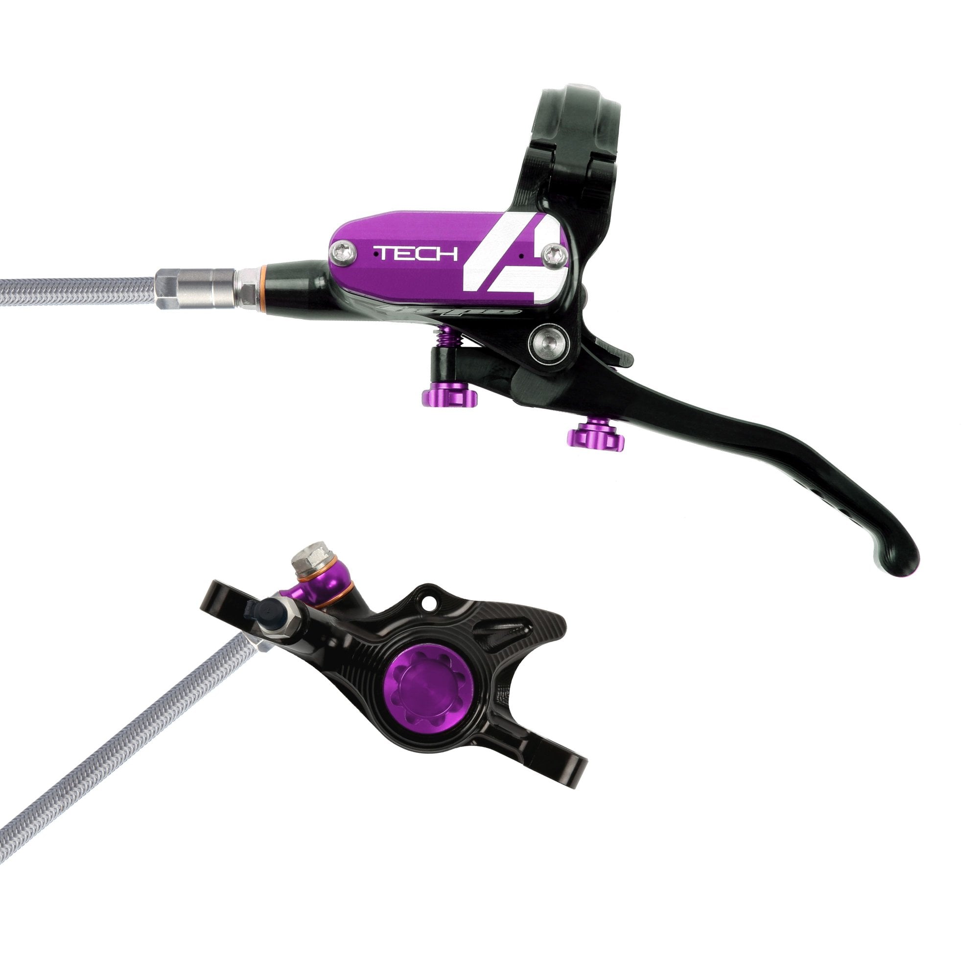 Hope Tech 4 X2 - No Rotor - Braided Brakes