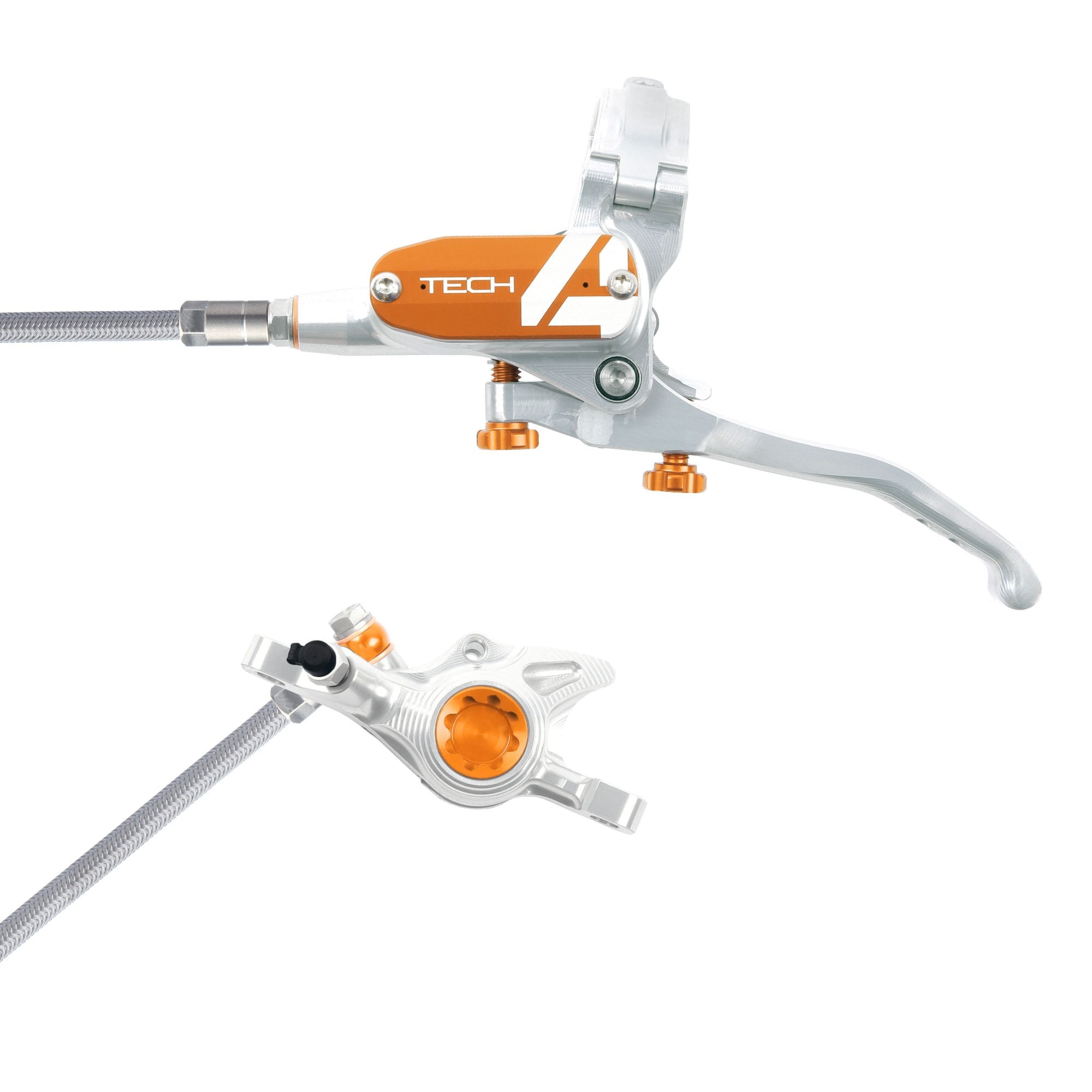 Hope Tech 4 X2 - No Rotor - Braided Brakes