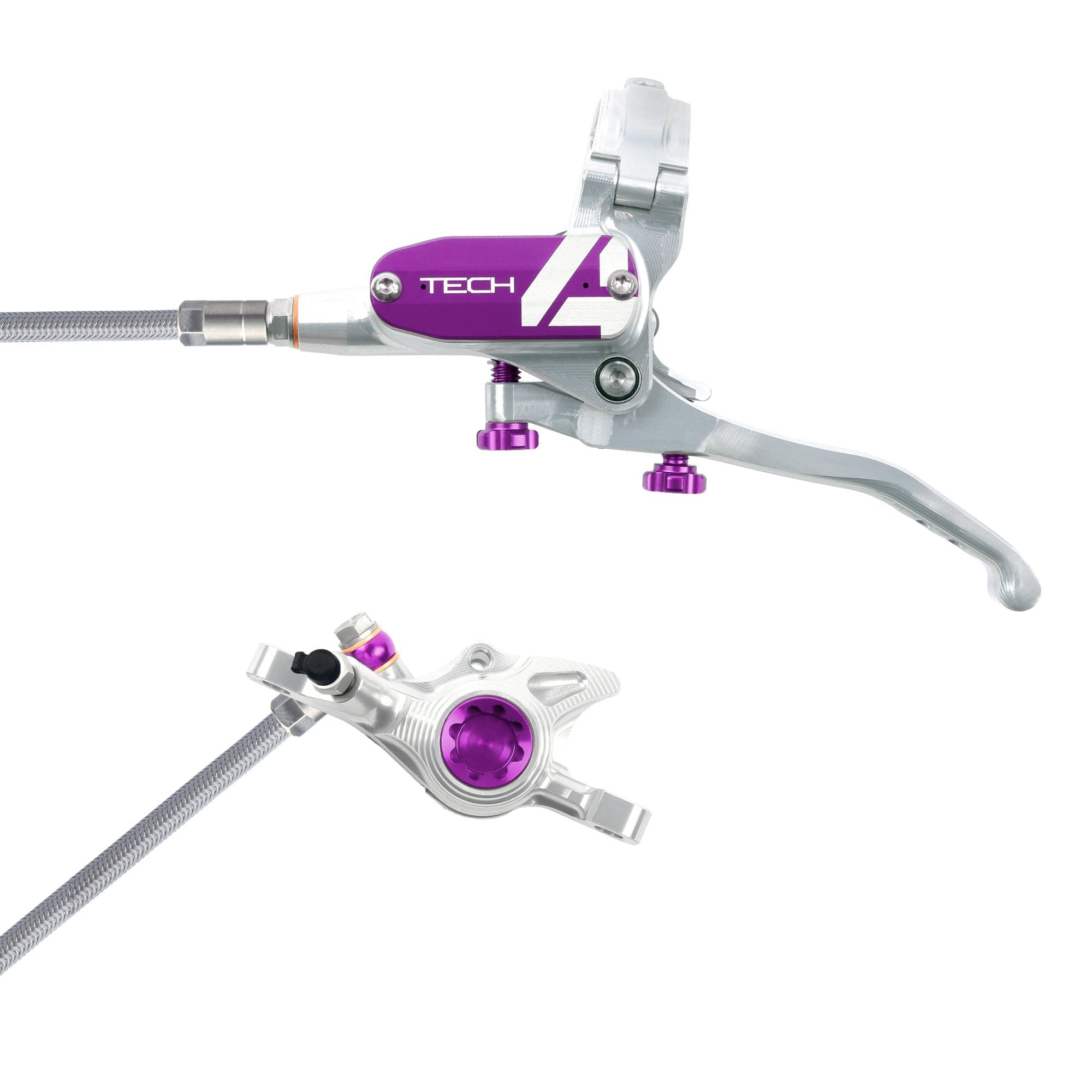 Hope Tech 4 X2 - No Rotor - Braided Brakes