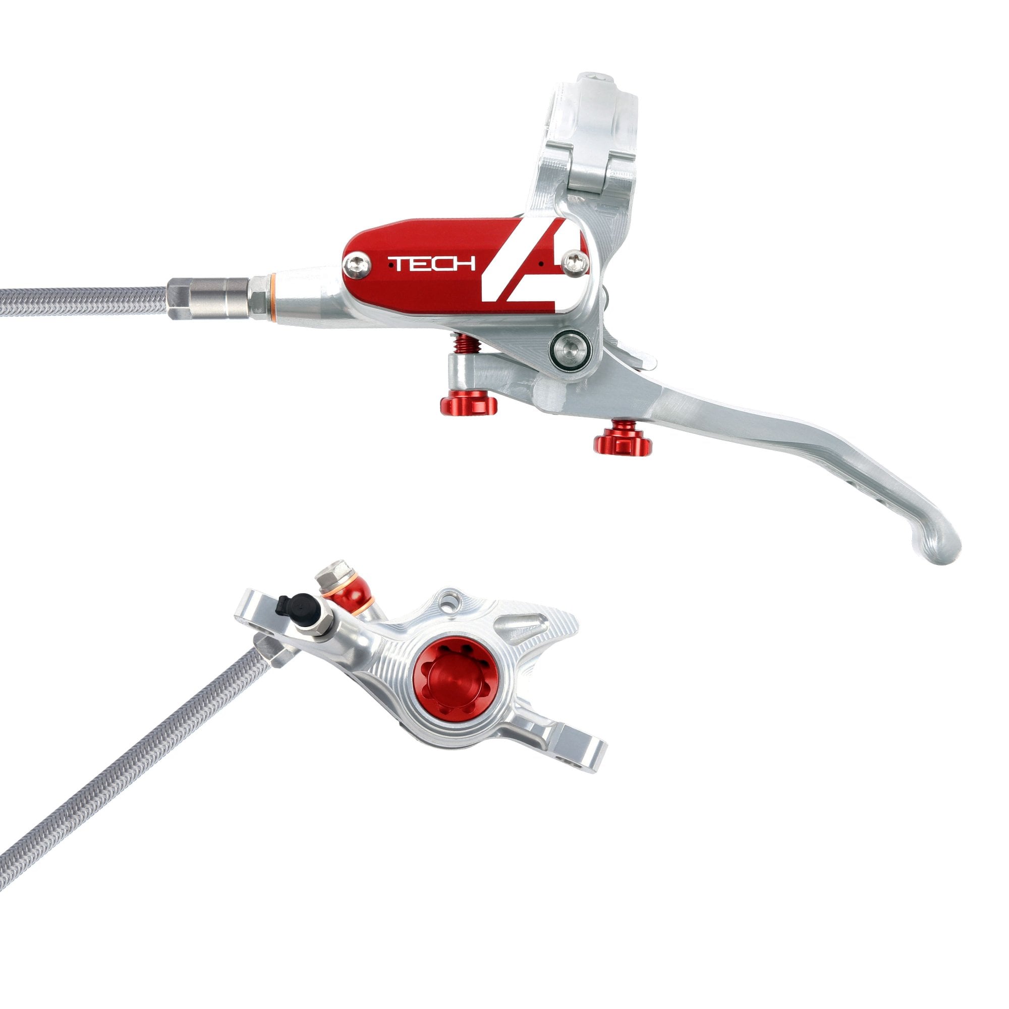 Hope Tech 4 X2 - No Rotor - Braided Brakes