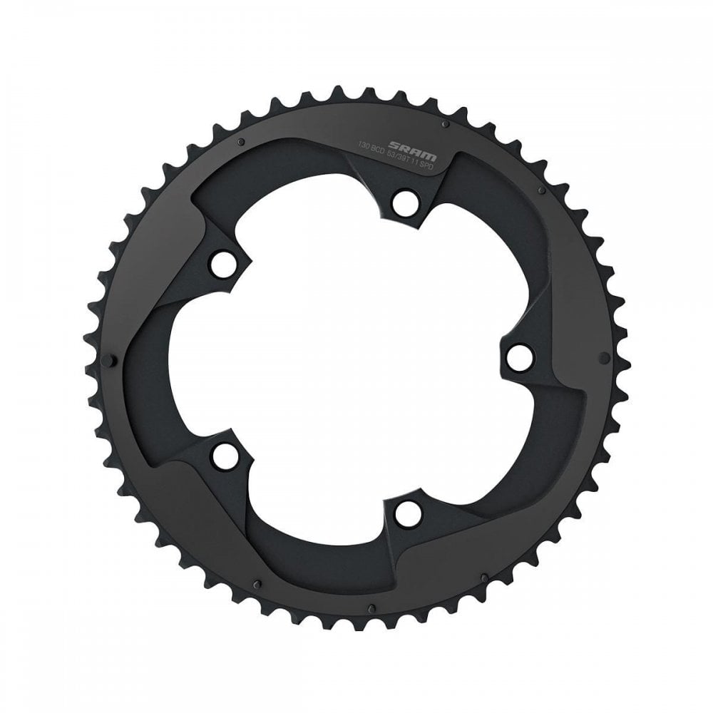 Sram Chainring Road Red X-Glide 53T Yaw 11 Speed 130 Alum 5Mm Black Black 2-Pin (53-39) Chain Ring
