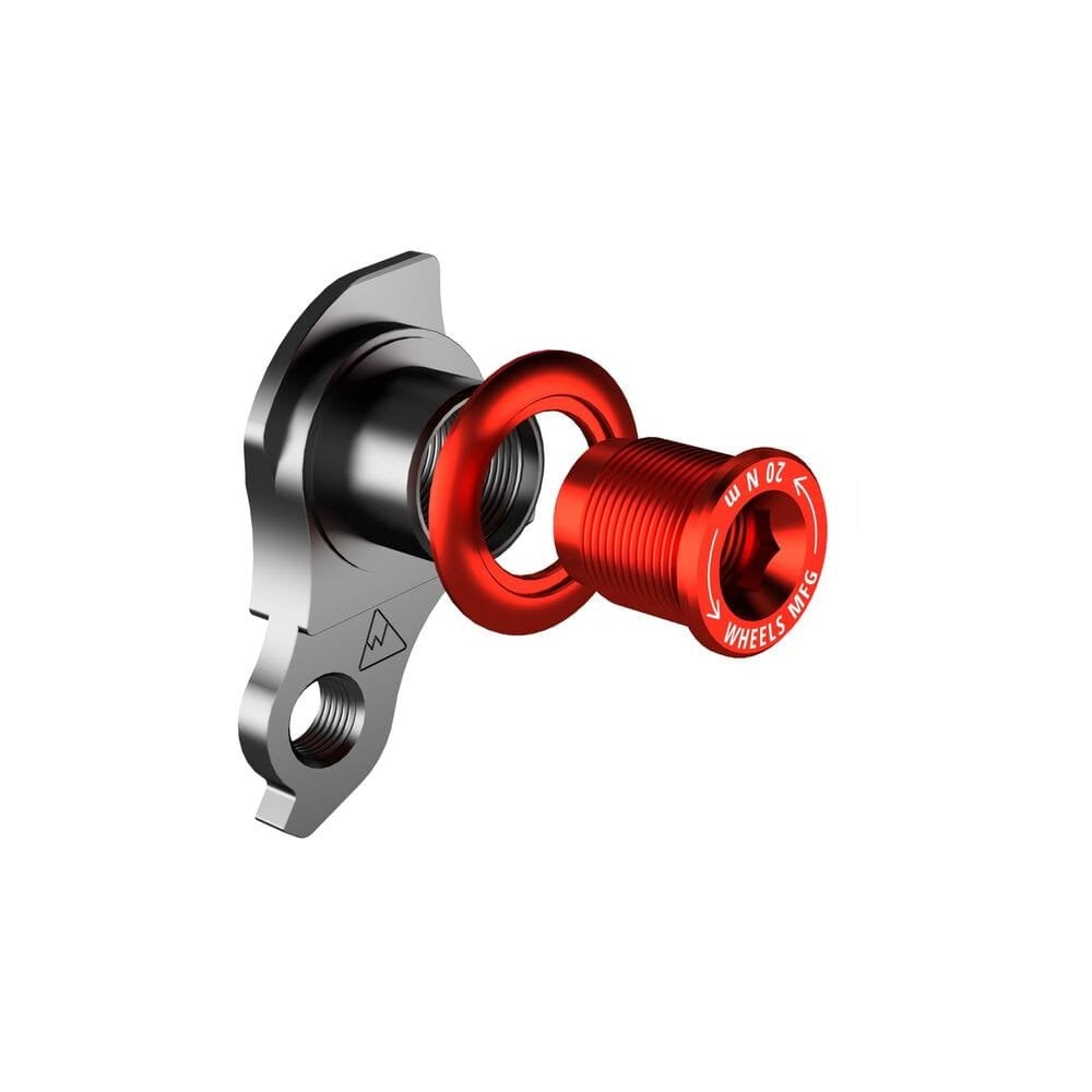 Wheels Manufacturing Replaceable Derailleur Hanger / Dropout 487-1 Red Bolt Hanger