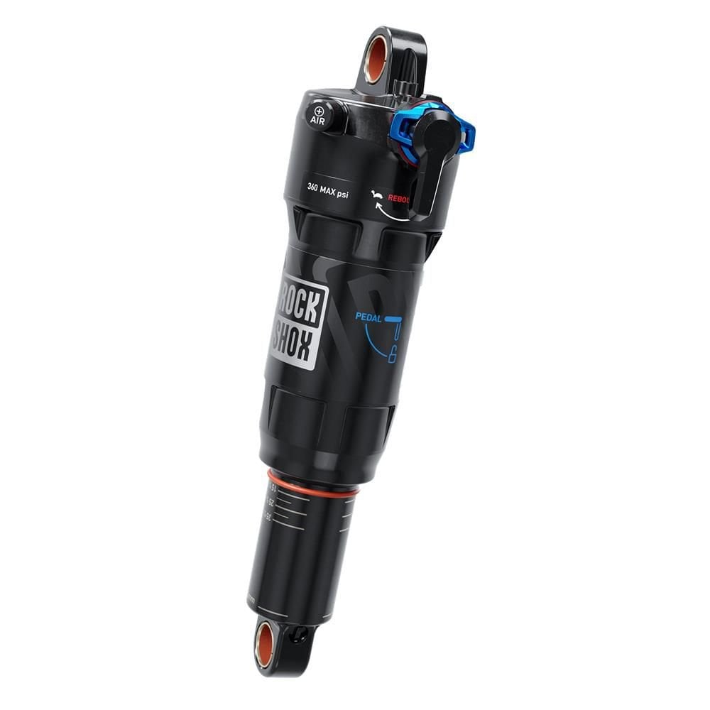Rock Shox Rear Shock Deluxe Ultimate Rct Linear Air 0 Neg/1 Pos Token Linearreb/Lowcomp,380Lb Lockoutforce Trunnion Standard C1 Rear Shock
