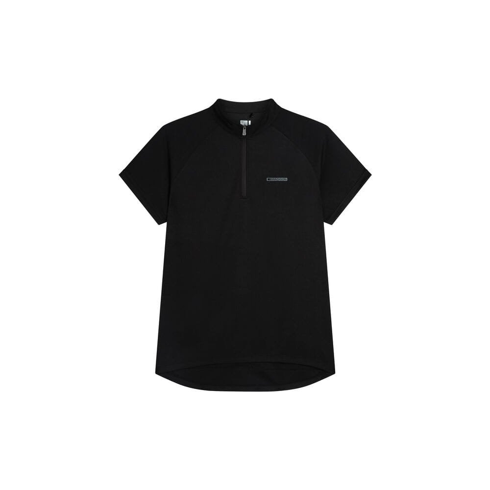 Madison women's cycling jersey with short sleeves, rear pockets, and reflective inserts for comfortable bike riding.