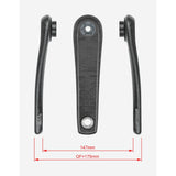 Fsa Ebike Chainset Ck-702 Isis 22.0Mm Black Cranks
