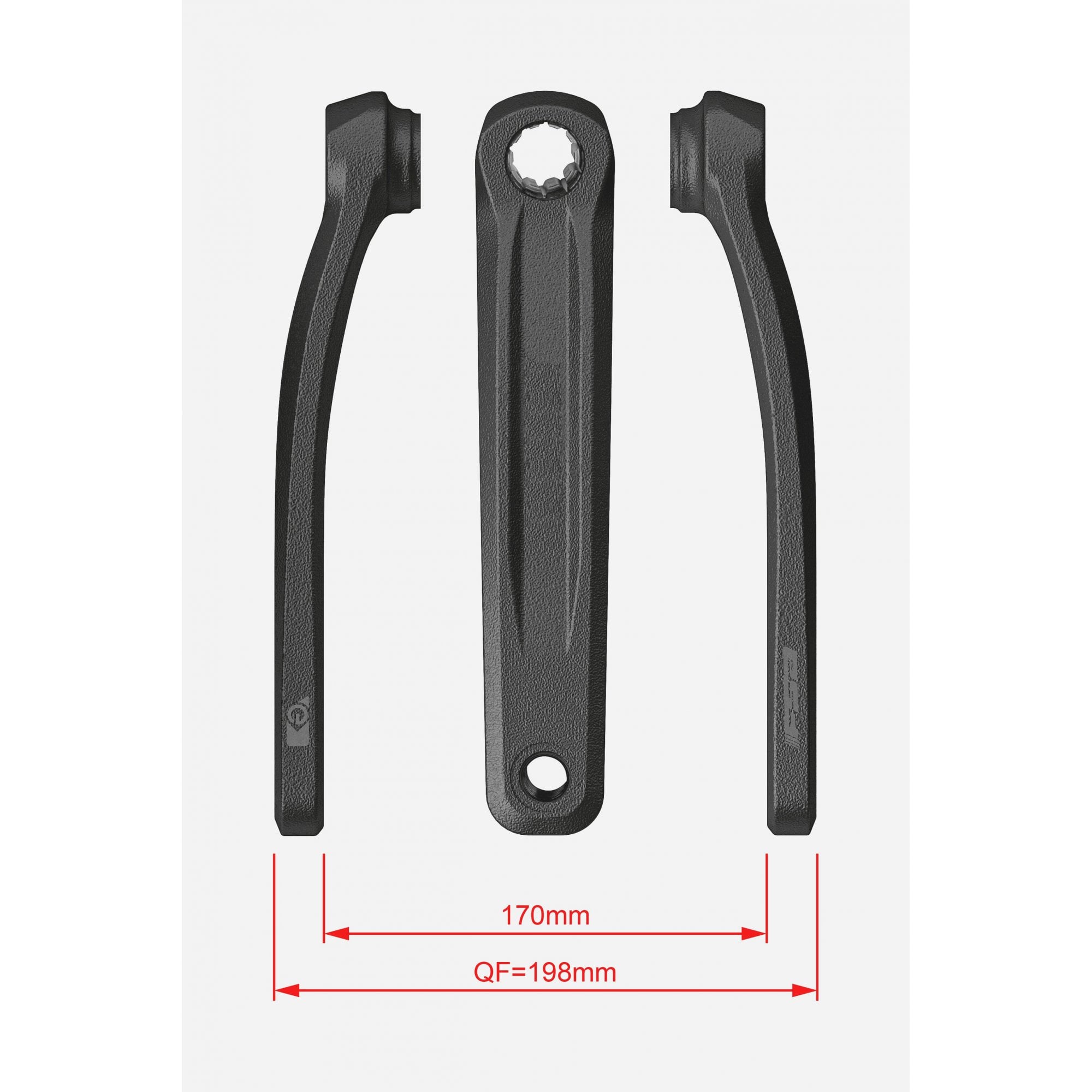 Fsa Ebike Chainset Ck-320 Bosch Bni 27.5Mm Black Cranks