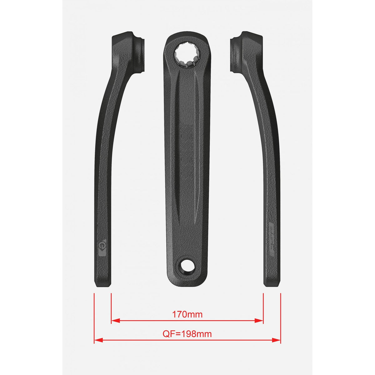 Fsa Ebike Chainset Ck-320 Bosch Bni 27.5Mm Black Cranks