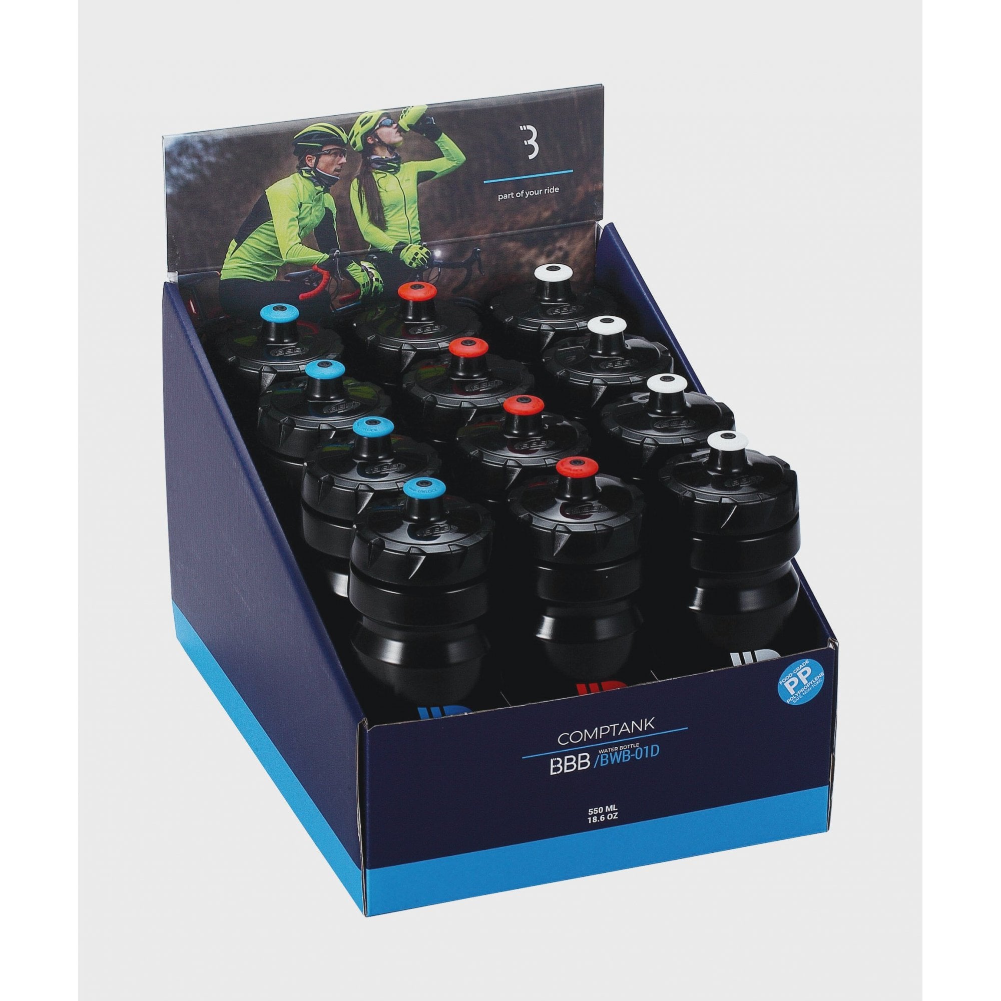 BBB Bottles - CompTank Display Box 550ml [BWB-01D]