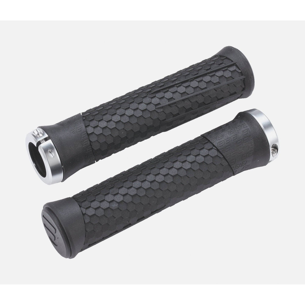 BBB Python Grips BHG-95 mountain bike handlebar grips with lockring, slip-resistant rubber for secure mountain biking.
