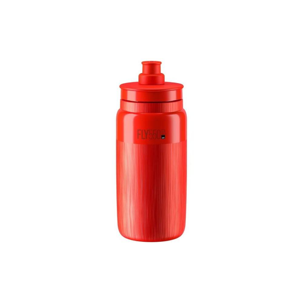 Elite Bottles Fly Tex Smoke 550 ml racing bidon with enhanced grip and fast-open cap, designed for cycling accessories