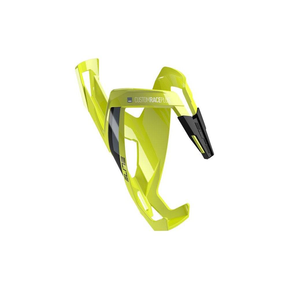 Elite Cages Custom Race Plus resin bike bottle cage mounted on a bicycle for secure hydration during rides.