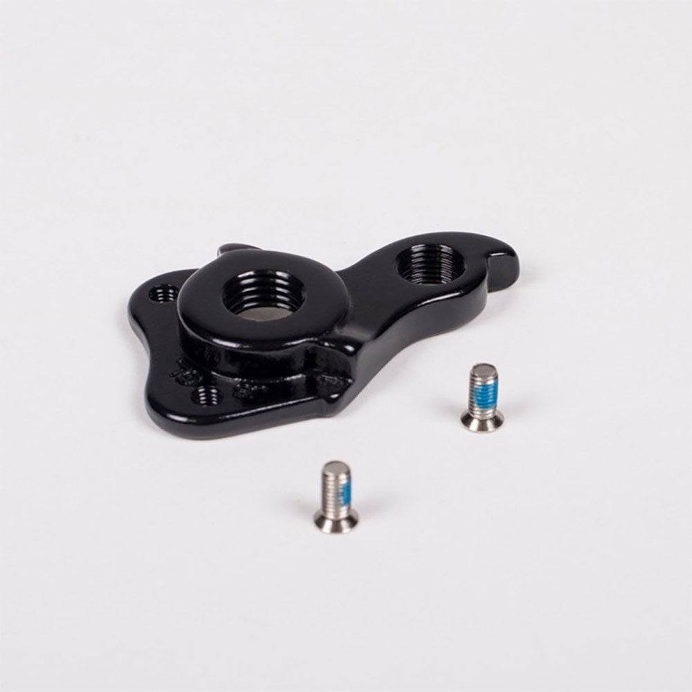 Cinelli replacement gear hanger for smooth shifting and frame compatibility, showing a metal bike component with mounting holes.