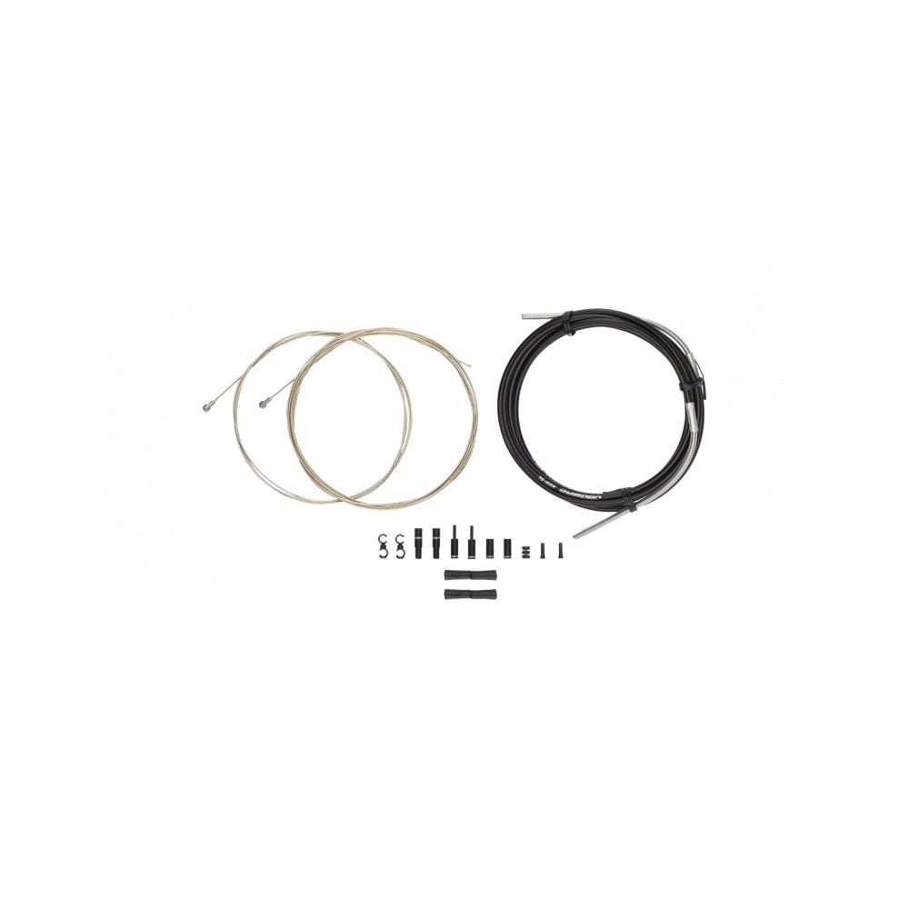 Jagwire Road Pro Brake Kit cables with Kevlar housing for mechanical bicycle brakes, showing brake cables and housing.