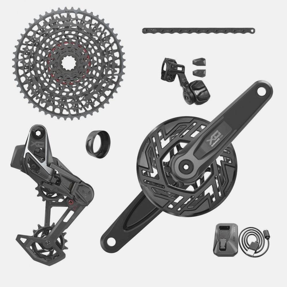 Sram X0 T-Type Eagle E-MTB 104Bcd Transmission Axs Groupset (Rd W/Battery/Charger/Cord Ec Pod Ult Cr 104Bcd T-Type 36T,Clip-On Guard Cn 126L Cs Xs-1295 10-52T) €“ Cranks Not Included MTB Groupset