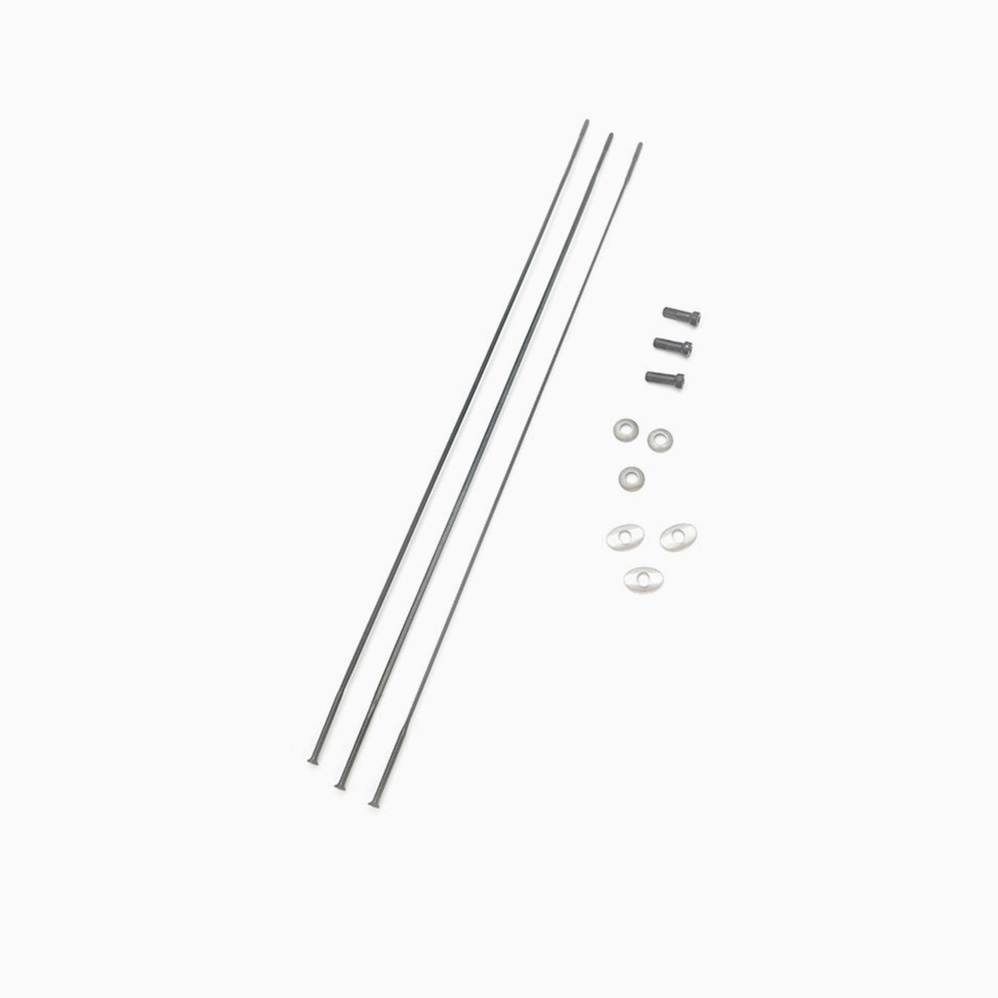 Zipp Spokes & Nipples & Washers Cx Ray Straight-Pull External Hex Secure Lock Black Oxide 184Mm (3 Pcs)