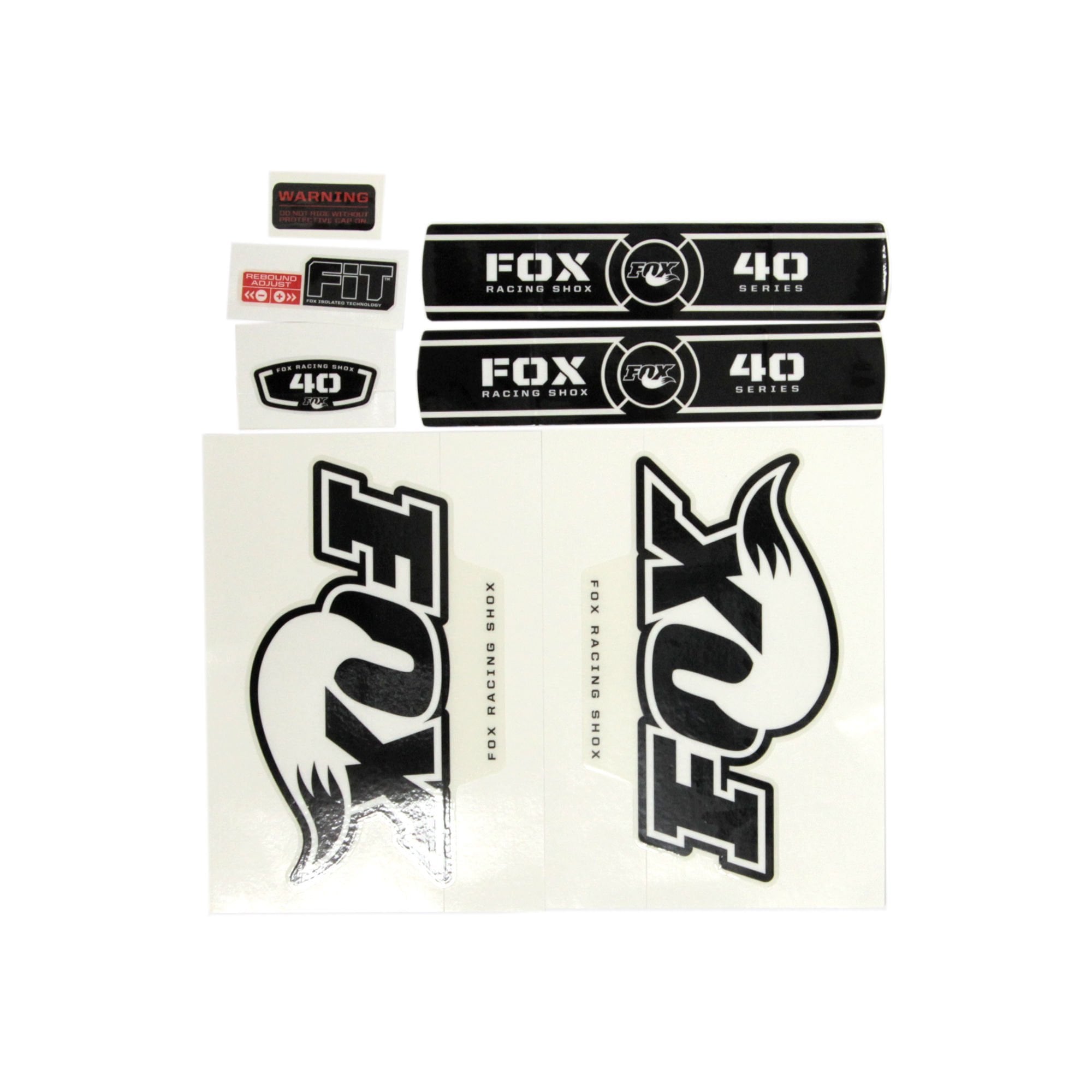 Fox Fork 40 Rc2 Fit B/W Oe Decal Kit Black 2011 Spares & Accesories