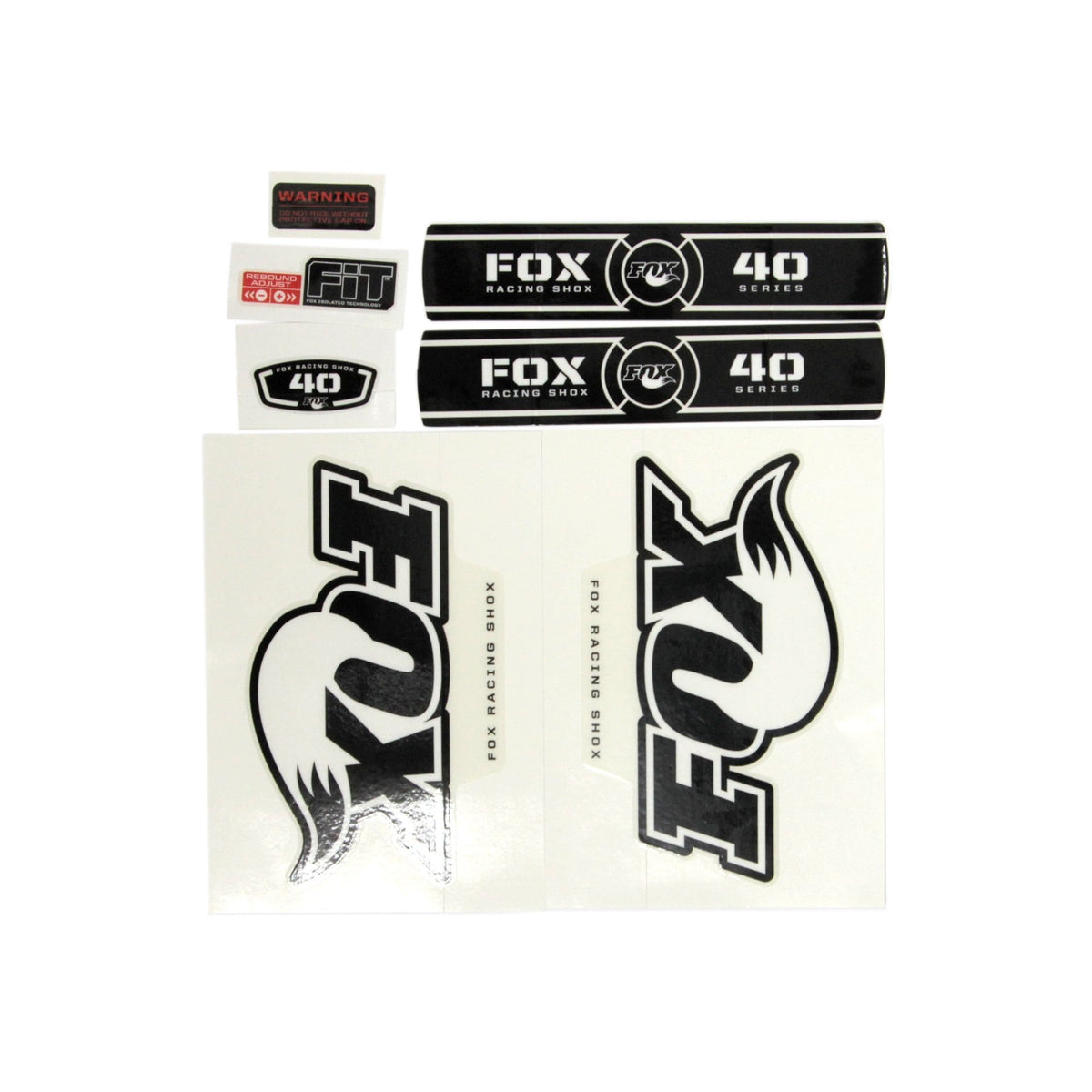 Fox Fork 40 Rc2 Fit B/W Oe Decal Kit Black 2011 Spares & Accesories