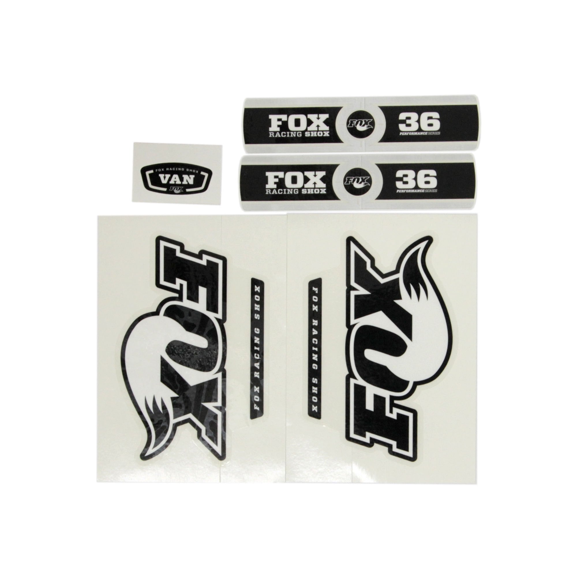 Fox Fork 36 P-S Van R O/B Black Lowers Decal Kit 2012 Spares & Accesories