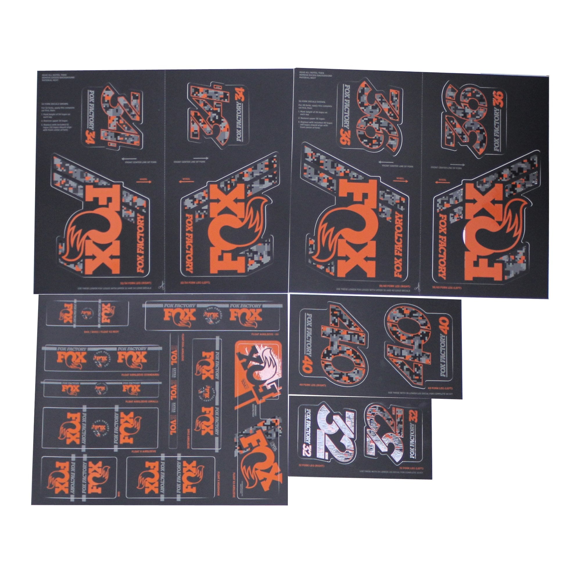 Fox Am Heritage Fork & Shock Decal Kit 2019 Spares & Accesories