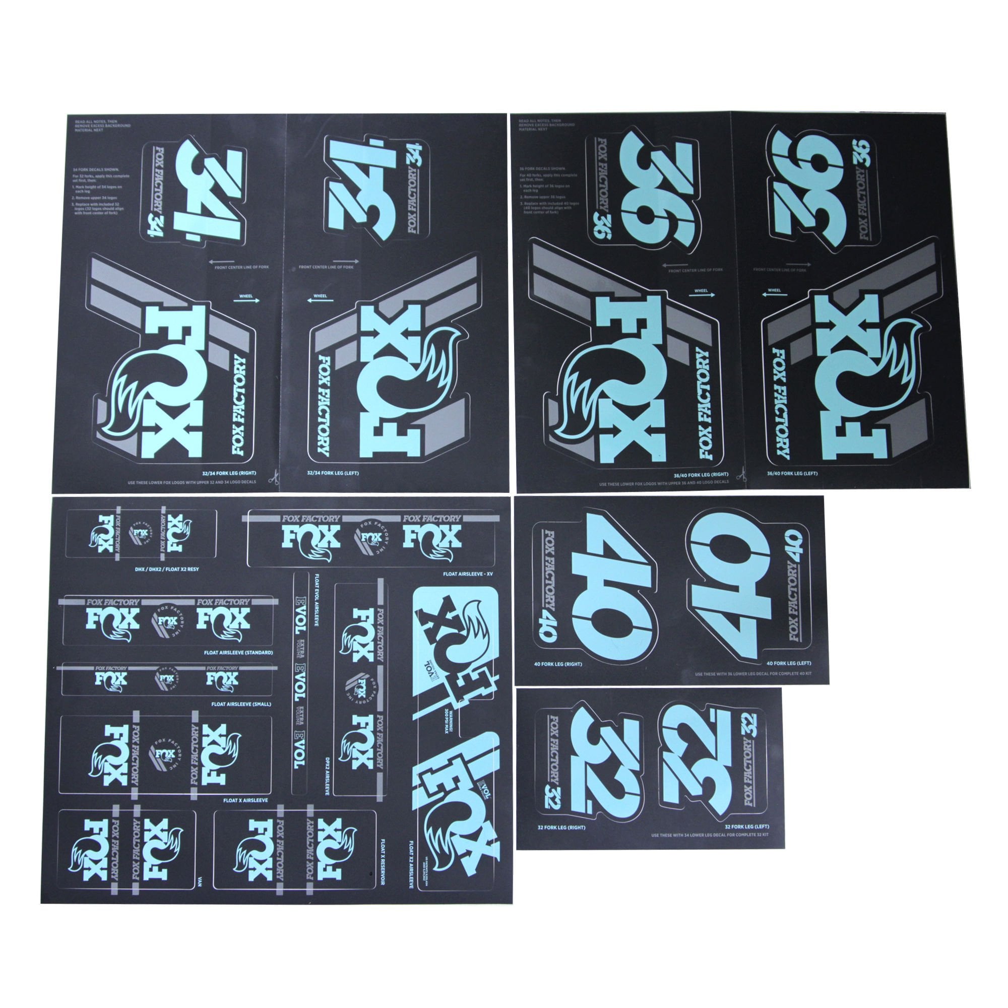 Fox Am Heritage Fork & Shock Decal Kit 2019 Spares & Accesories
