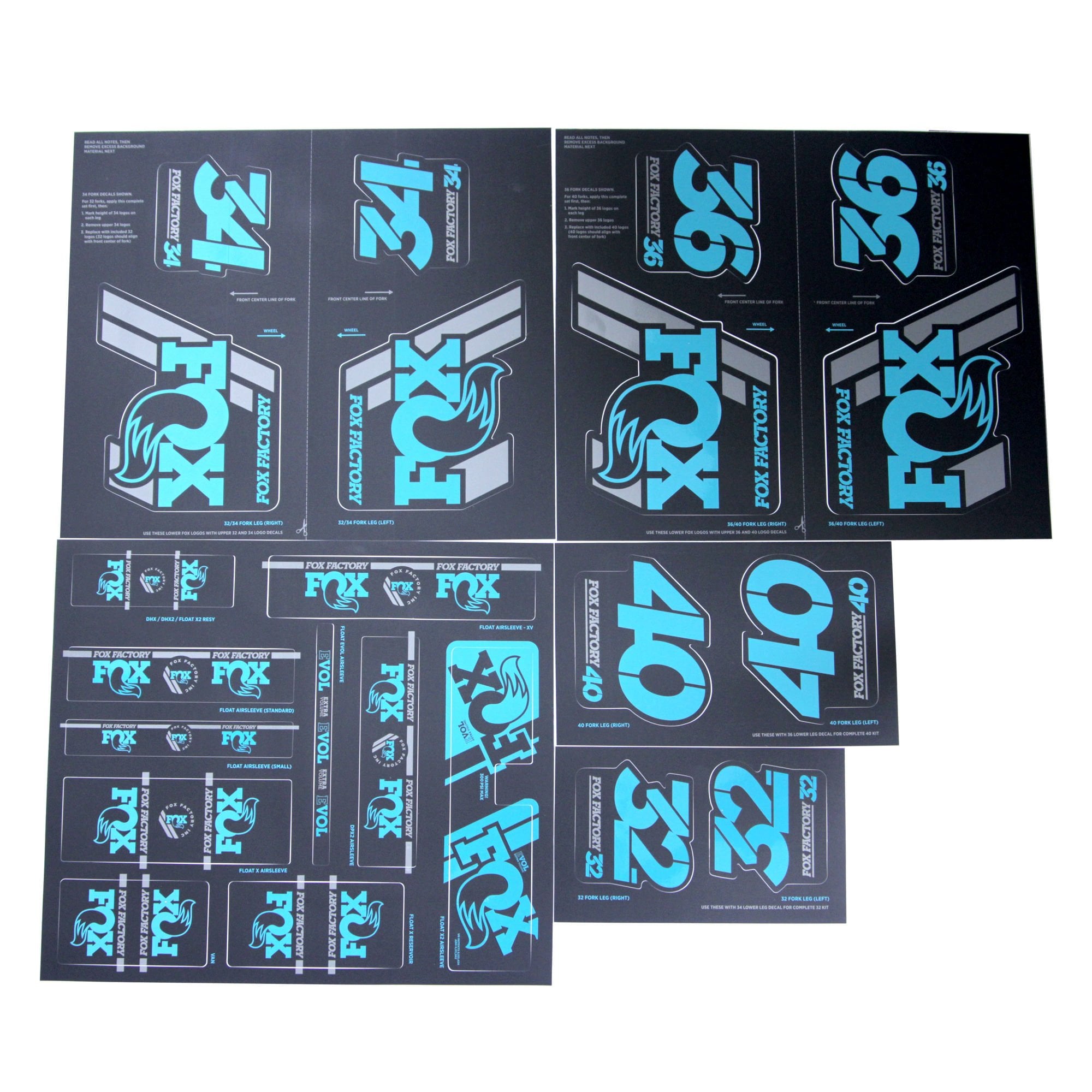 Fox Am Heritage Fork & Shock Decal Kit 2019 Spares & Accesories