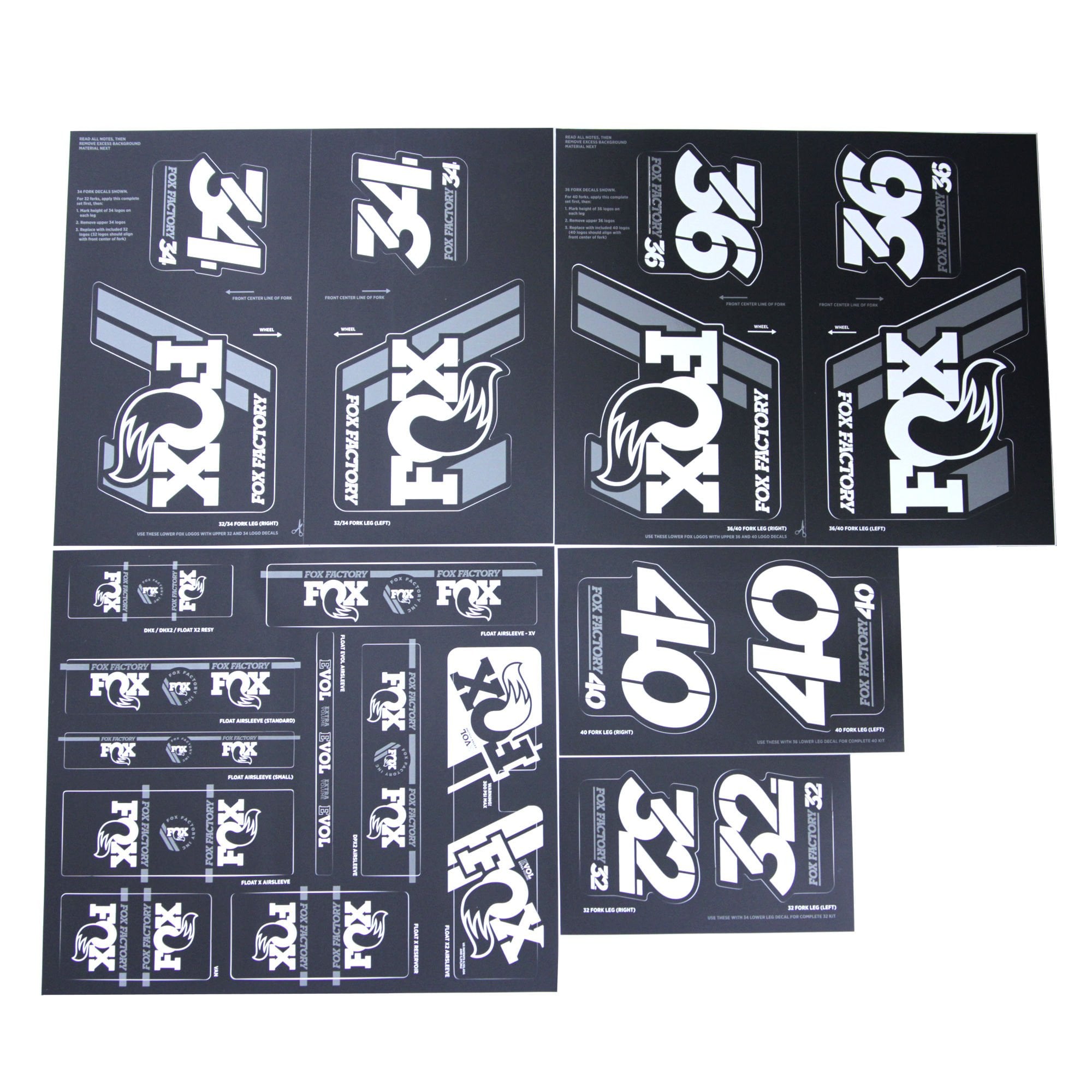 Fox Am Heritage Fork & Shock Decal Kit 2019 Spares & Accesories
