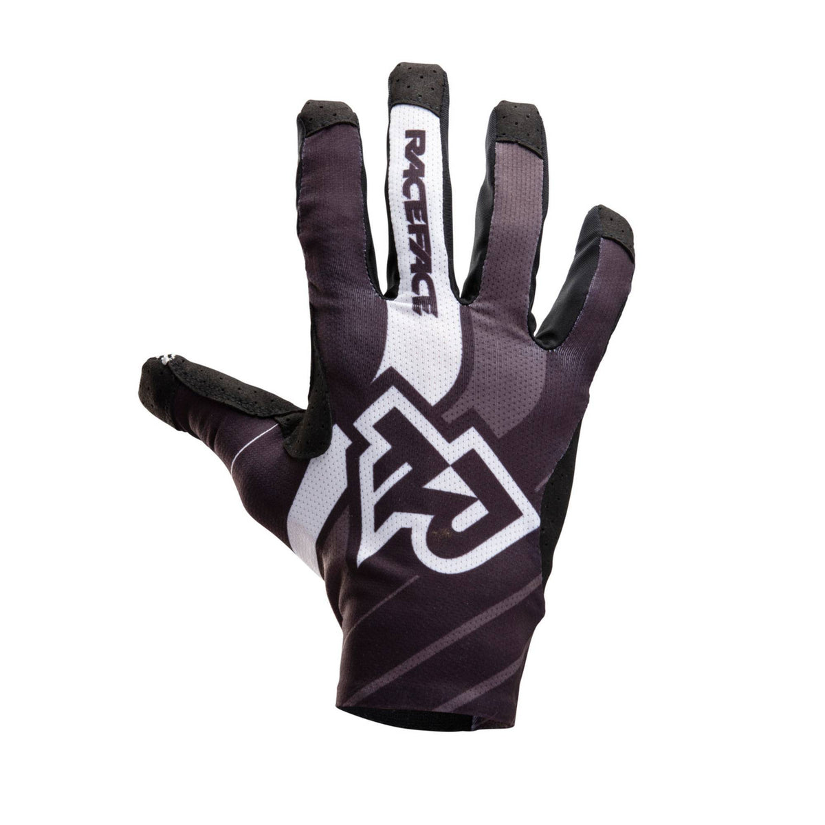 Race Face Indy 2021 cycling gloves with touchscreen-friendly thumb, durable fabric, and padded palms for comfortable riding.
