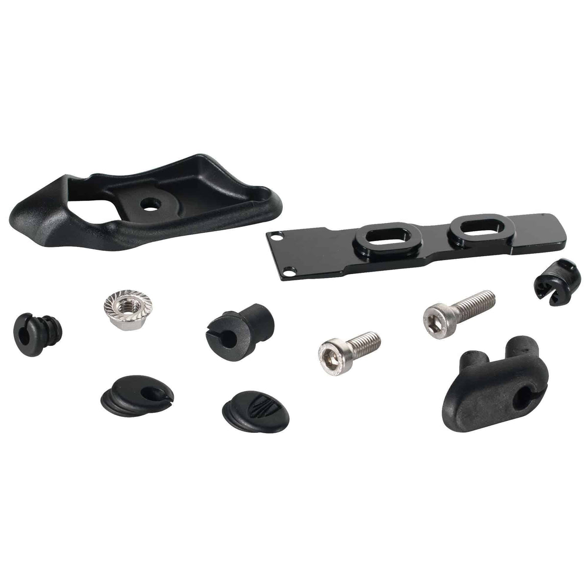Trek Carbon Road Di2 Frame Hardware Kit for Di2 conversion, black components for carbon road bike frames.