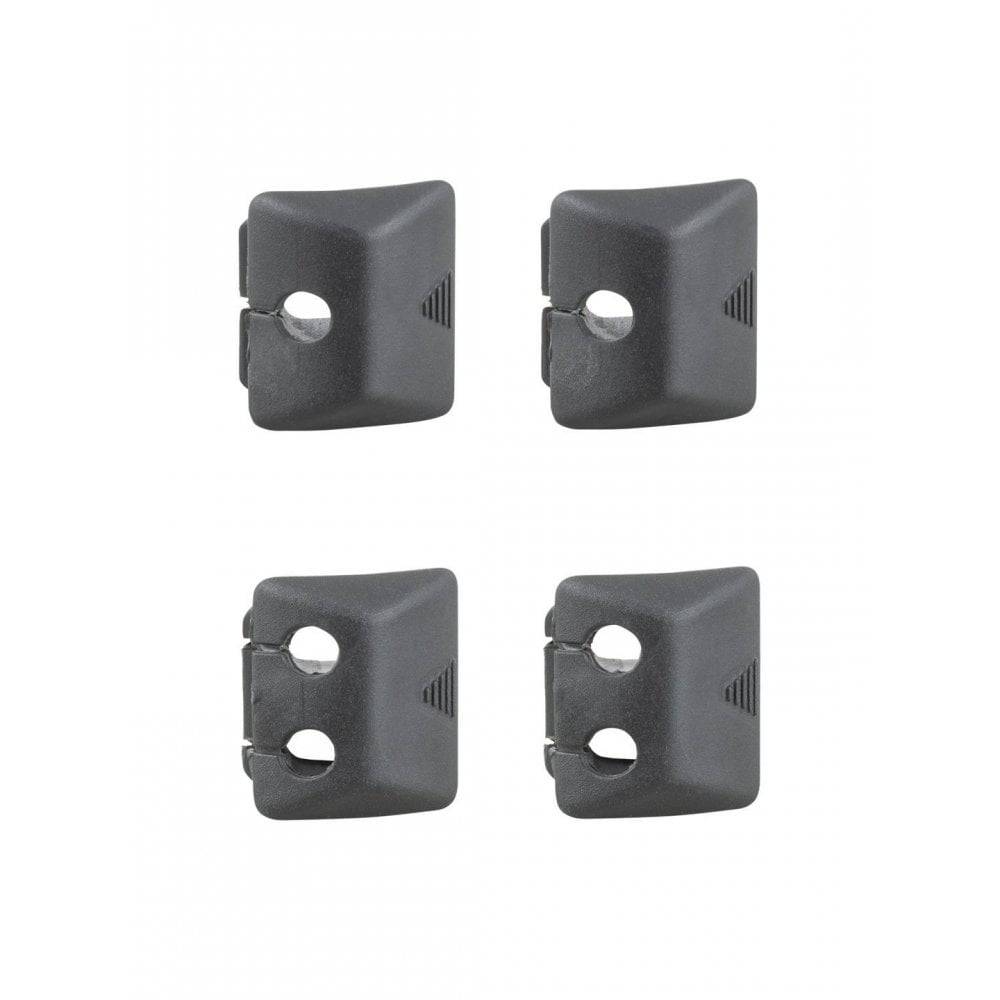 Trek head tube square plug kit with four black frame protection plugs for bicycle component maintenance.