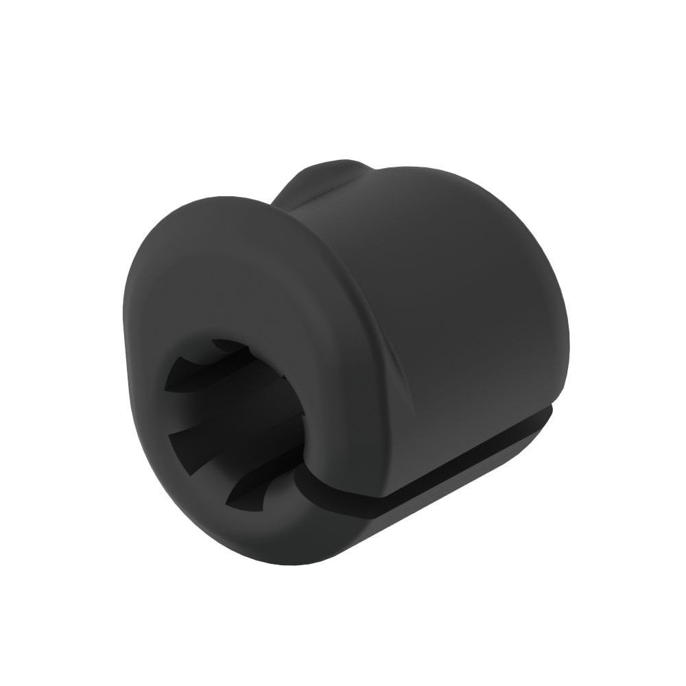 Black Trek internal housing chainstay grommet, cable housing protector, designed for bike frame components.