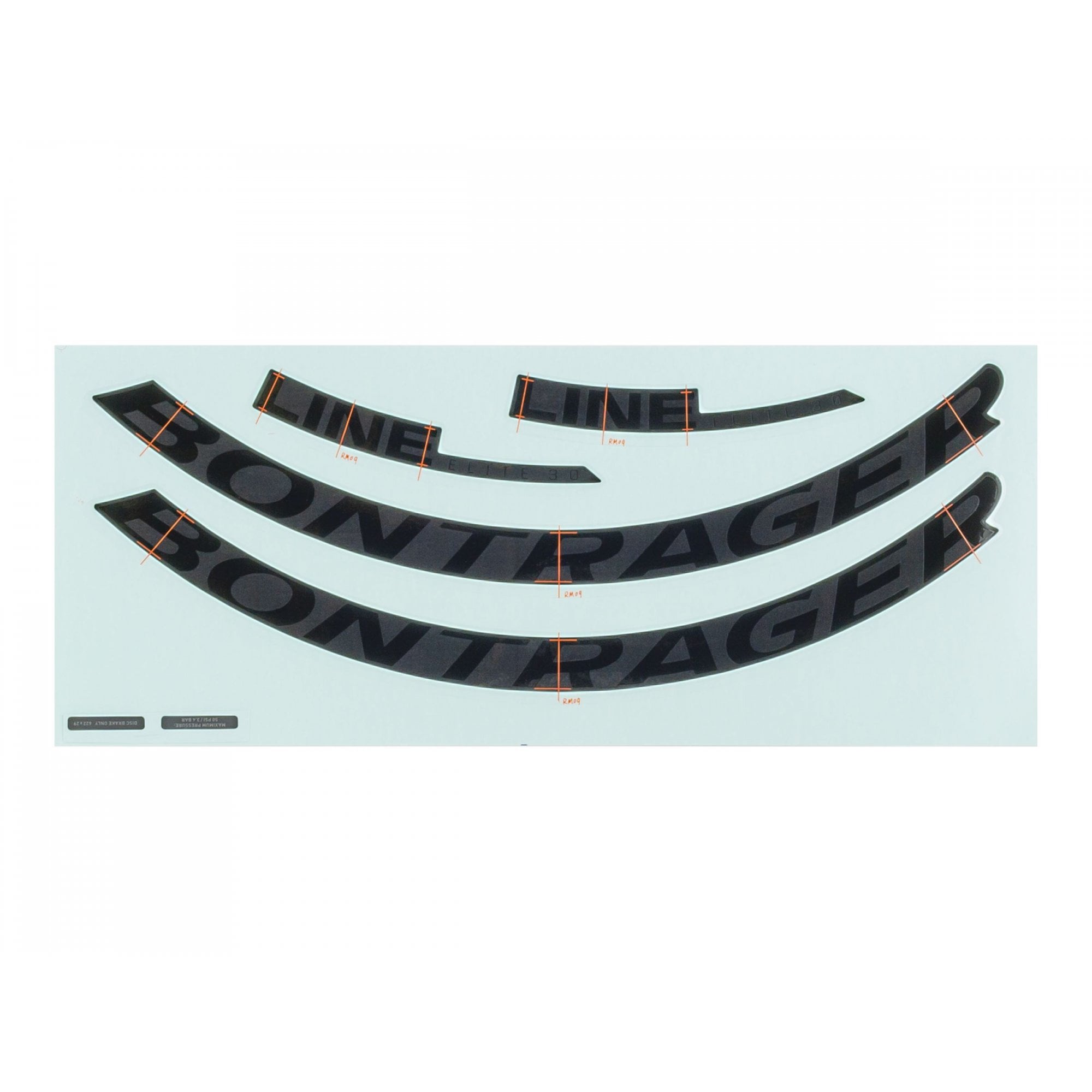 Bontrager Line Elite 30 Rim Decal Sets Rim Spares