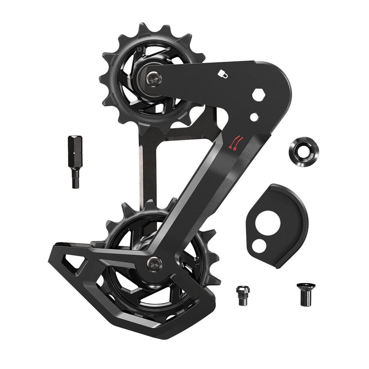 Sram Rear Derailleur Cage Kit Aluminum T-Type Eagle Axs Without Damper (Replacement Outer And Inner Cages Bit Driver Hex3 Including Pulleys) Spares & Accessories